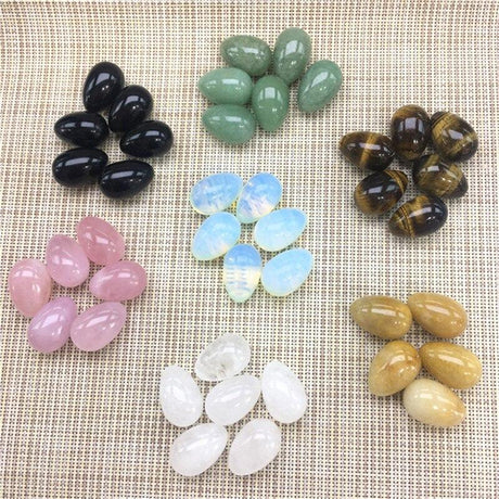 7 Types Mini Egg clear quartz tiger eye -Wholesale Crystals