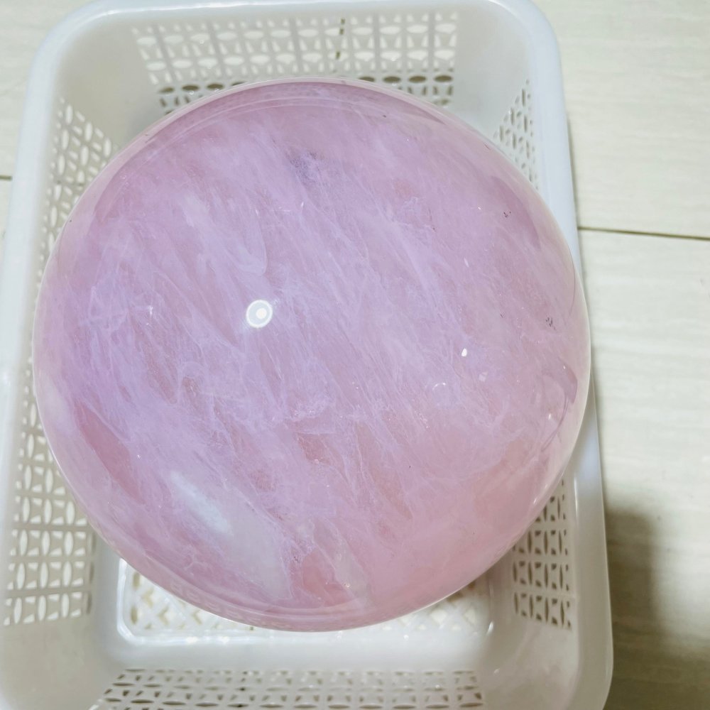 7.2in Pink Smelted Quartz Sphere -Wholesale Crystals