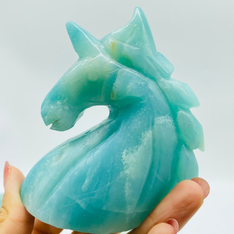 8 Pieces Caribbean Calcite Unicorn Carving -Wholesale Crystals