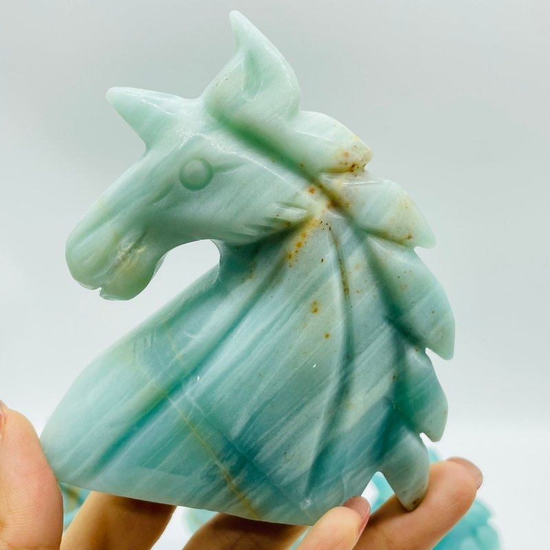 8 Pieces Caribbean Calcite Unicorn Carving -Wholesale Crystals