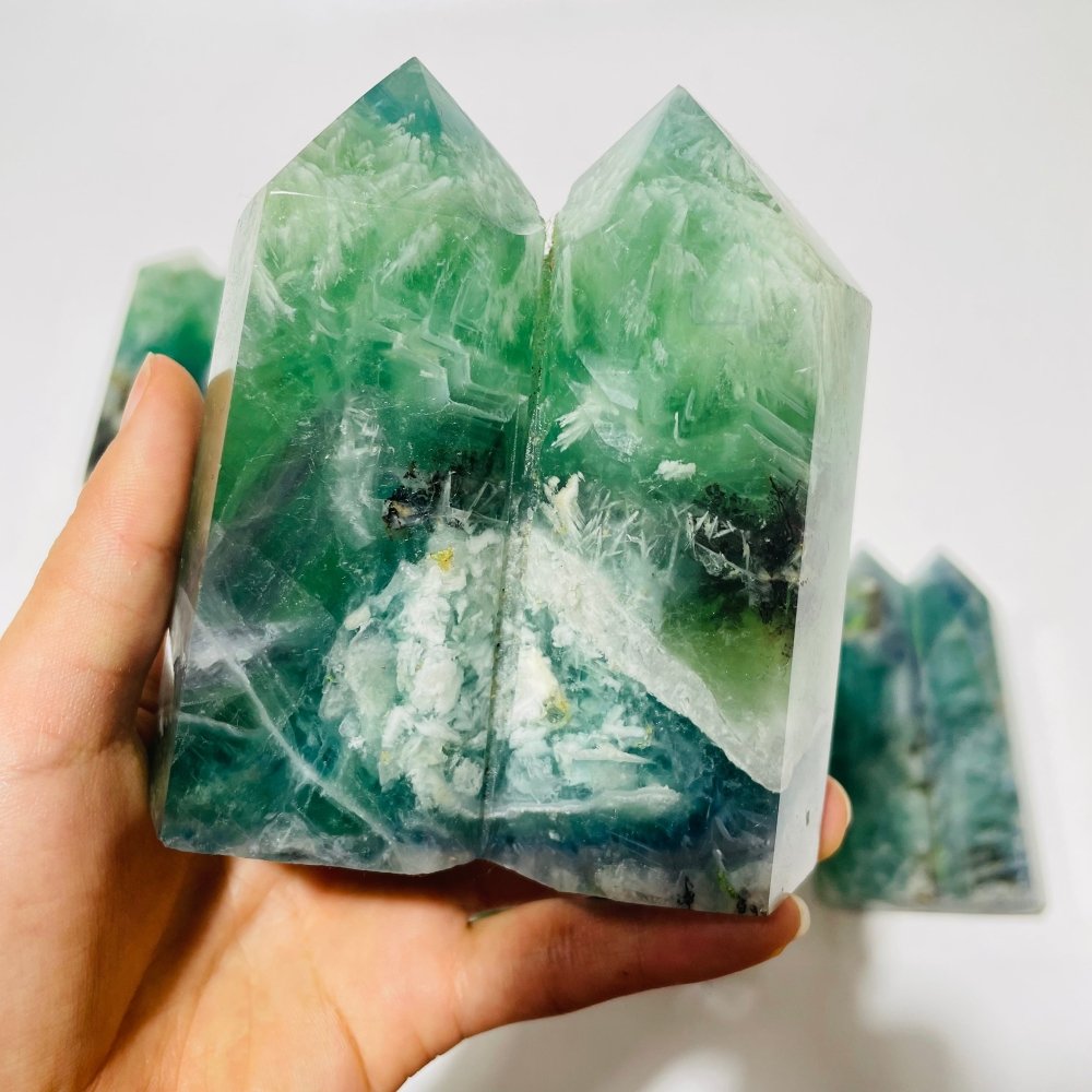 8 Pieces Double Point Feather Fluorite -Wholesale Crystals