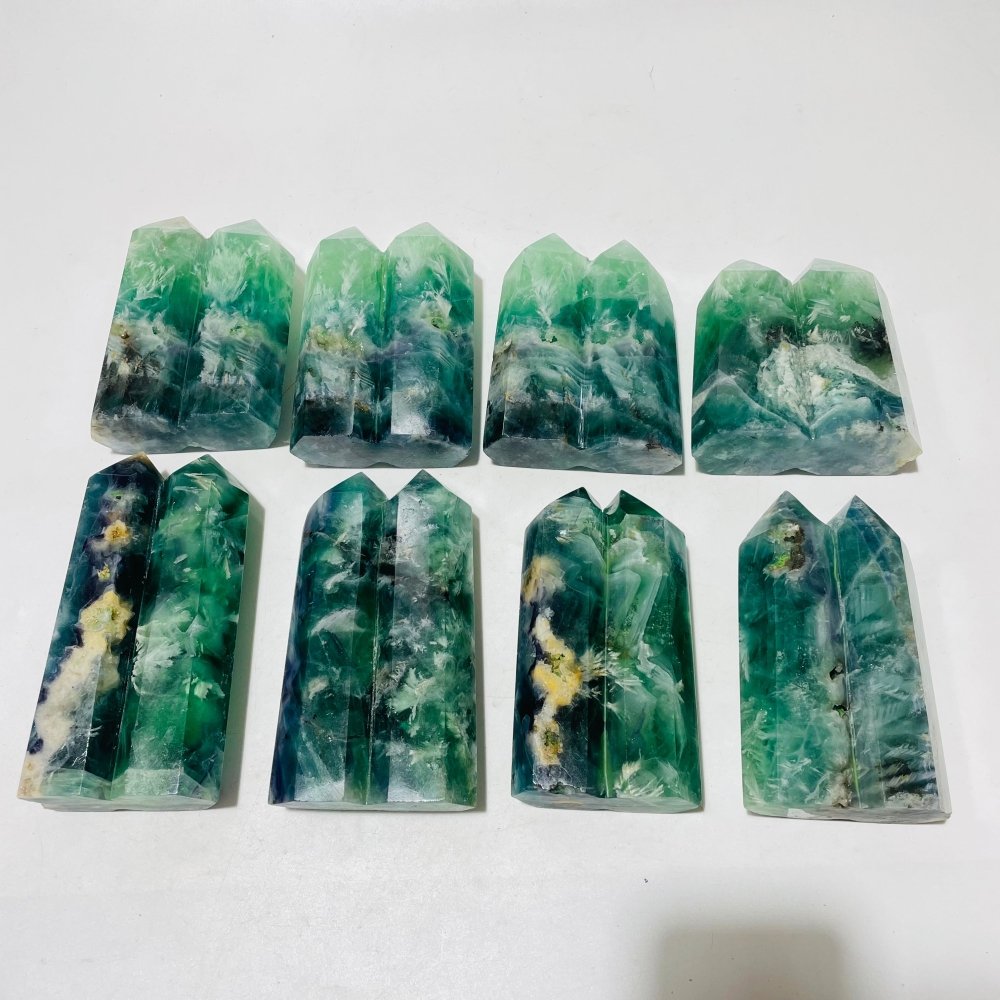 8 Pieces Double Point Feather Fluorite -Wholesale Crystals