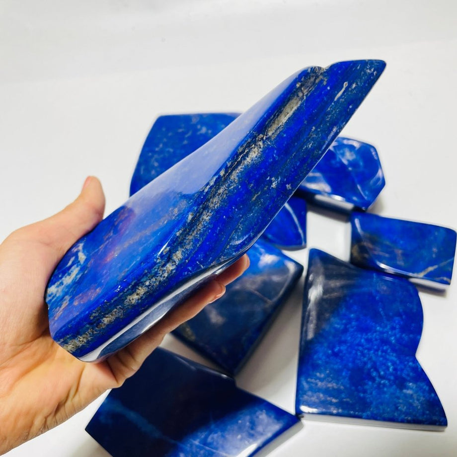 8 Pieces Gem Grade Lapis Lazuli Polished Large Free Form