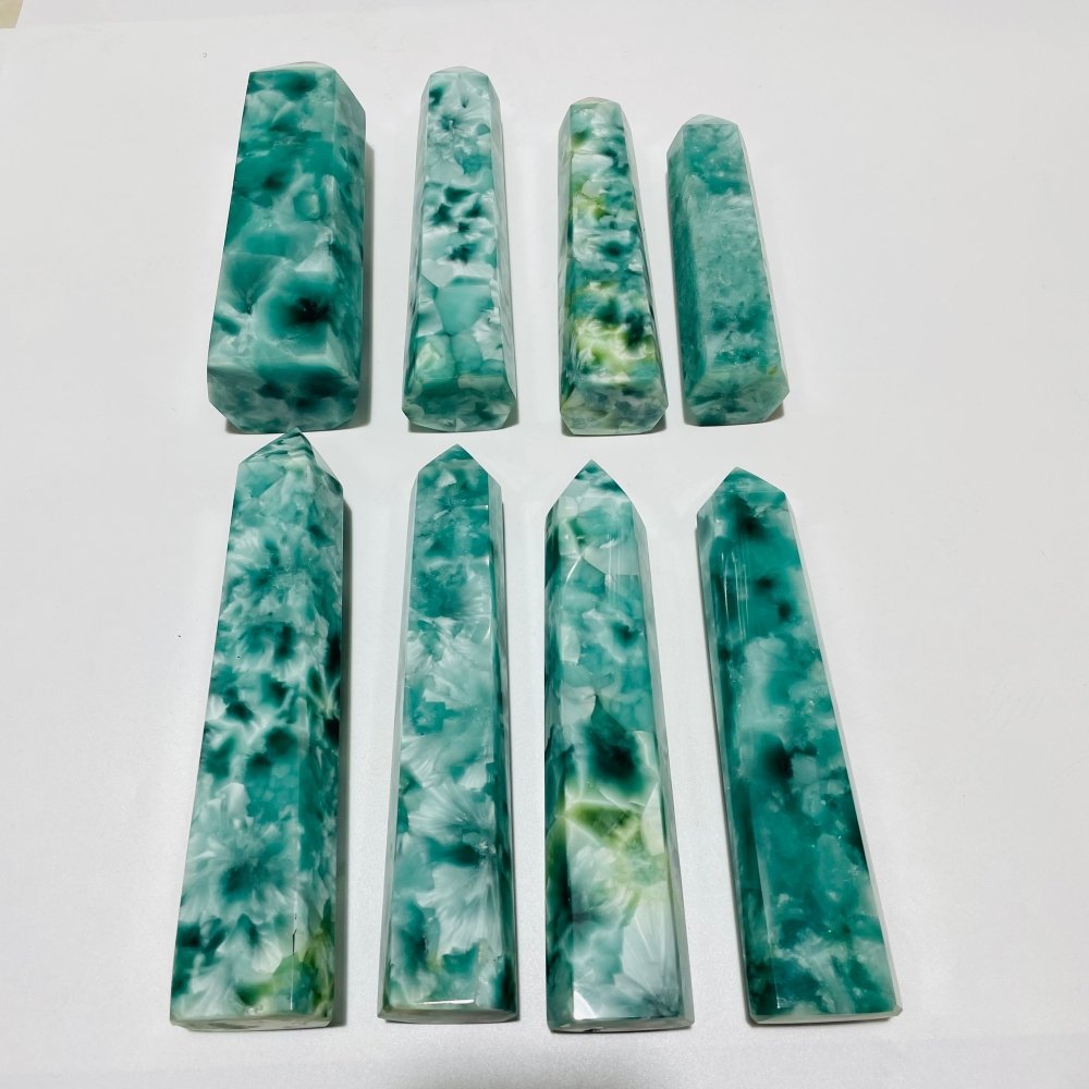 8 Pieces Heat Treatment Seraphinite Points -Wholesale Crystals