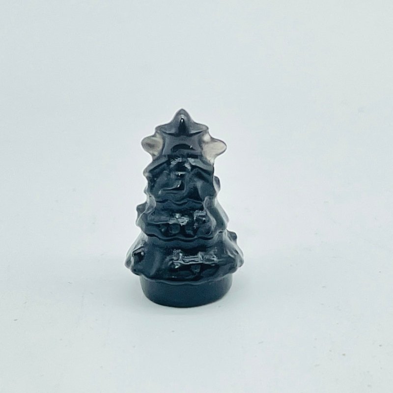 8 Types Mini Black Obsidian Christmas Carving Wholesale Apple Santa Claus Penguin -Wholesale Crystals