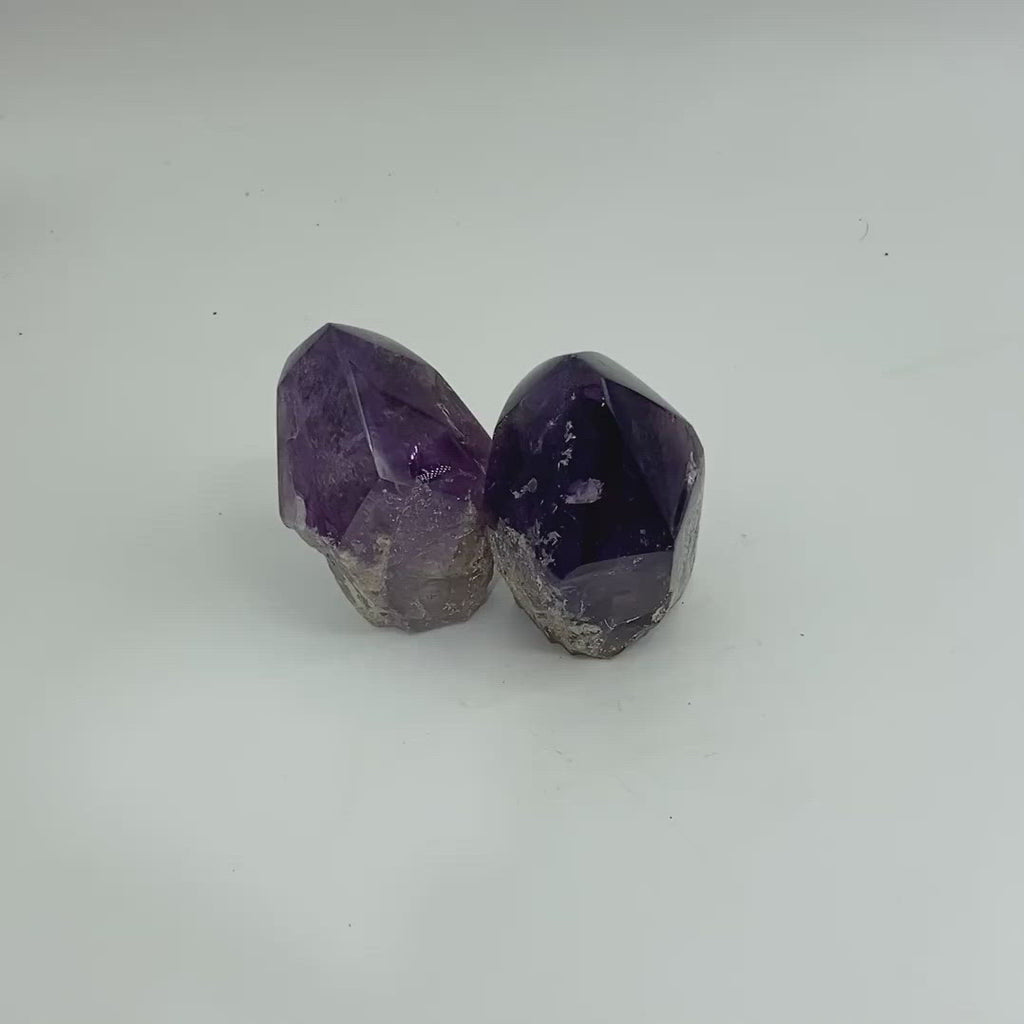 Brazil amethyst polished point deep purple -Wholesale Crystals