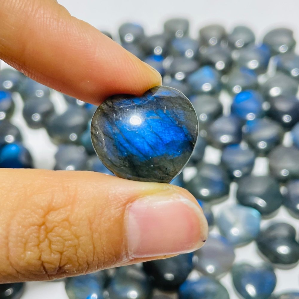 86 Pieces High Quality Mini Labradorite Heart DIY Pendant -Wholesale Crystals