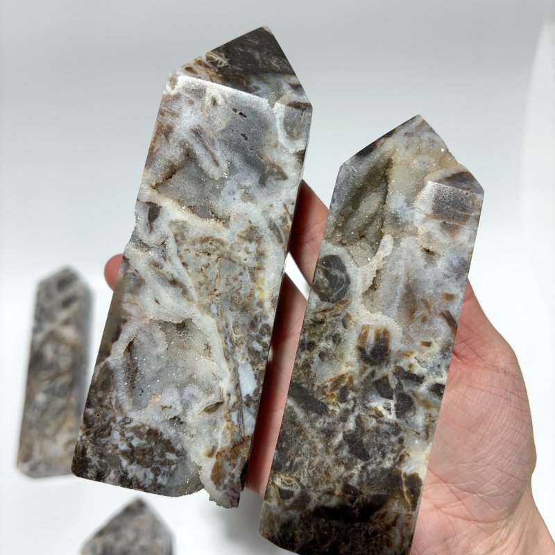 9 Pieces Beautiful Large Geode Sphalerite Four-Sided Tower -Wholesale Crystals