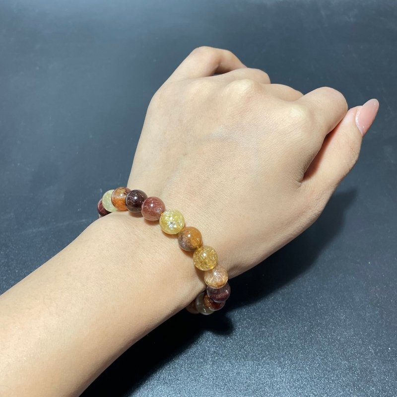 9 Pieces High Grade Rutile Crystal Bracelet -Wholesale Crystals