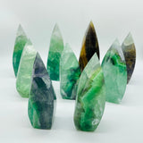 9 Pieces High Quality Large Rainbow Fluorite Flame Mixed Color -Wholesale Crystals