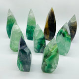 9 Pieces High Quality Large Rainbow Fluorite Flame Mixed Color -Wholesale Crystals
