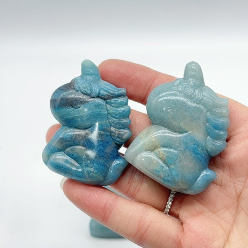 9 Pieces Trolleite Stone Unicorn Carving -Wholesale Crystals