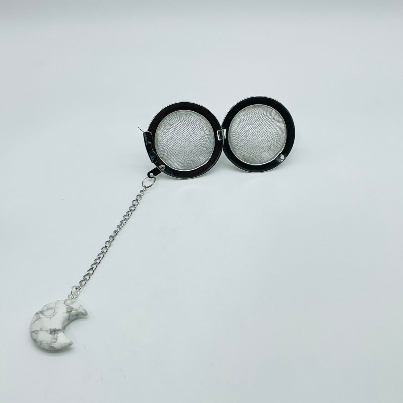 9 Types Crystal Moon 304 Stainless Steel Tea Leak Proof Mesh Filter With Chain - Wholesale Crystals
