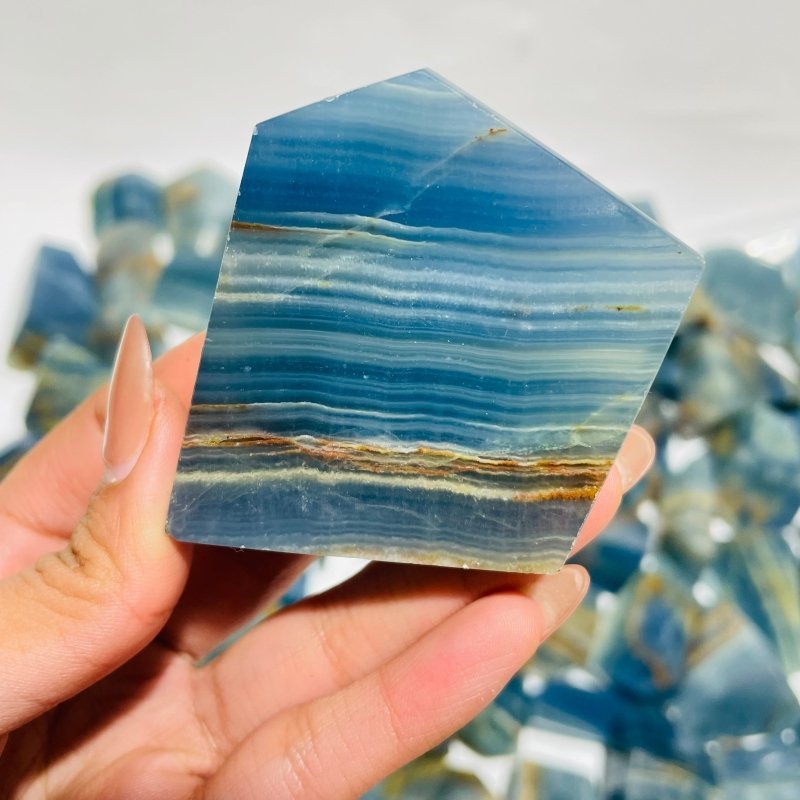 90 Pieces High Quality Blue Onyx Stone Free Form - Wholesale Crystals