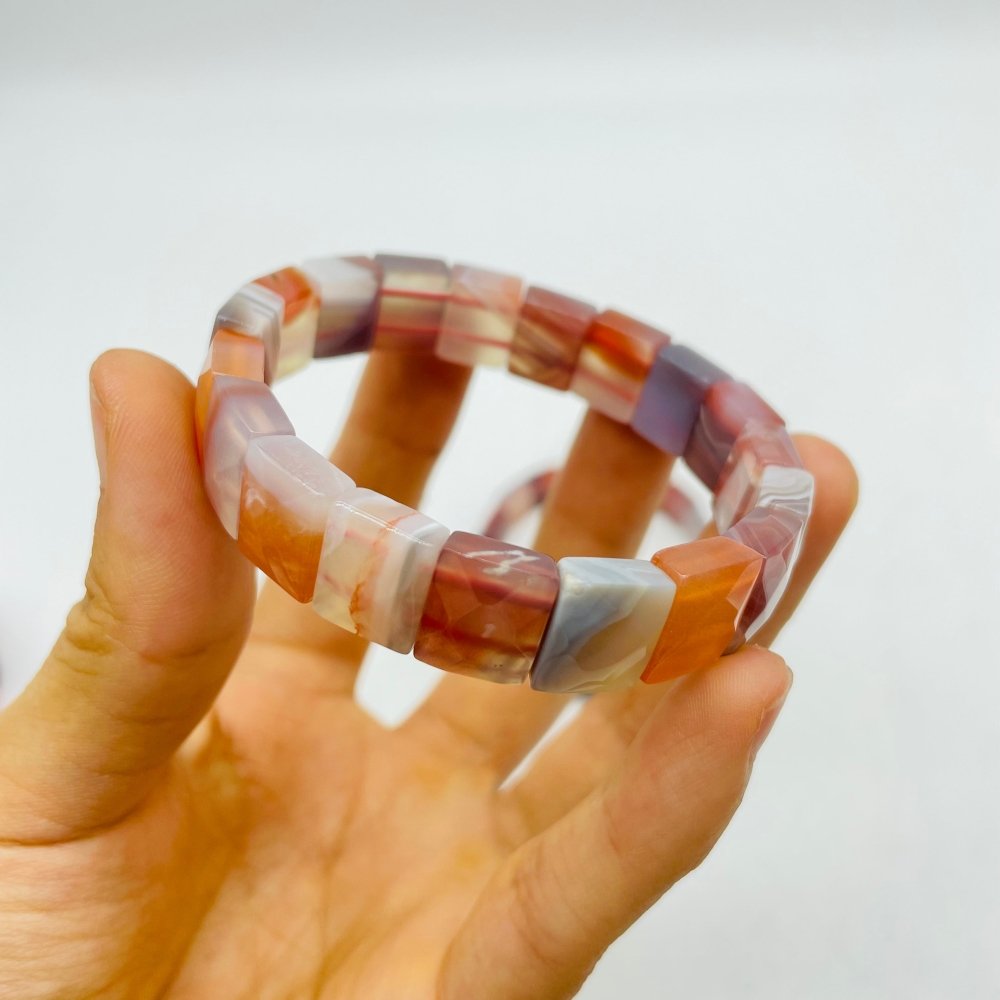 High Quality Red Stripe Agate Square Bracelet Wholesale -Wholesale Crystals