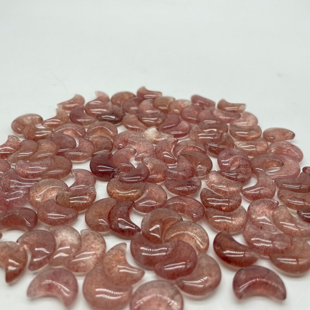 99 Pieces High Quality Mini Strawberry Quartz Moon DIY Pendant -Wholesale Crystals