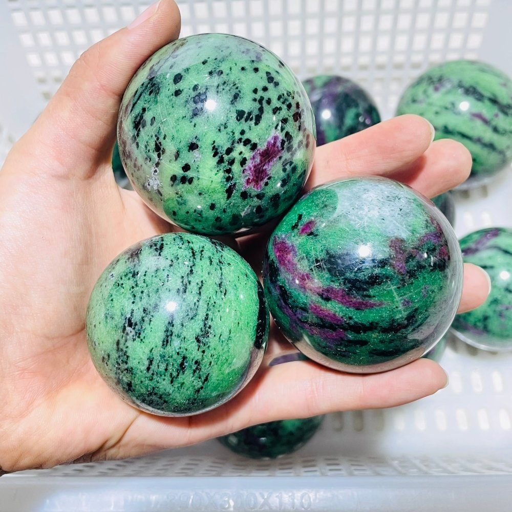 15 Pieces Beautiful Ruby Zoisite Spheres -Wholesale Crystals