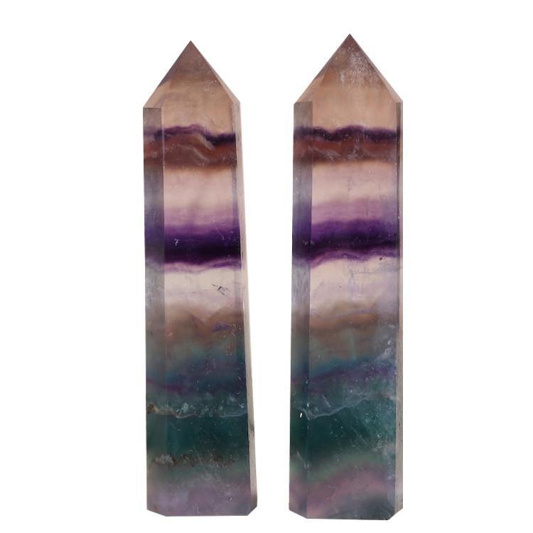 rainbow fluorite crystal point tower wand -Wholesale Crystals