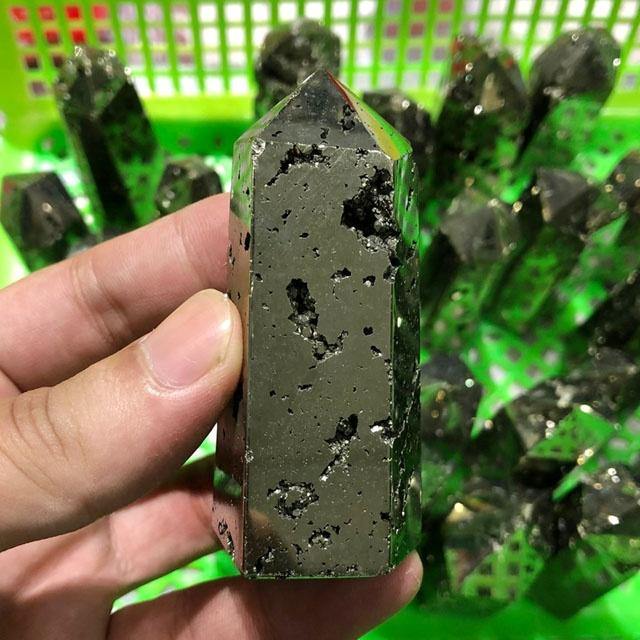 High quality pyrite tower geode -Wholesale Crystals