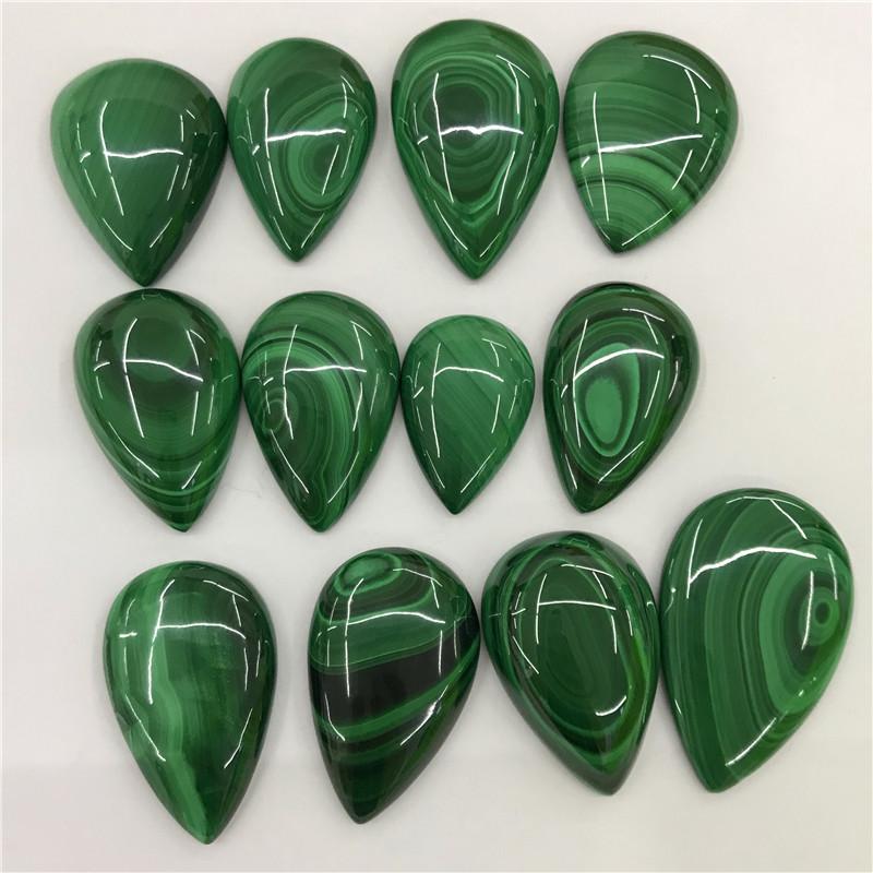 Polished Malachite Teardrop For Jewelry -Wholesale Crystals