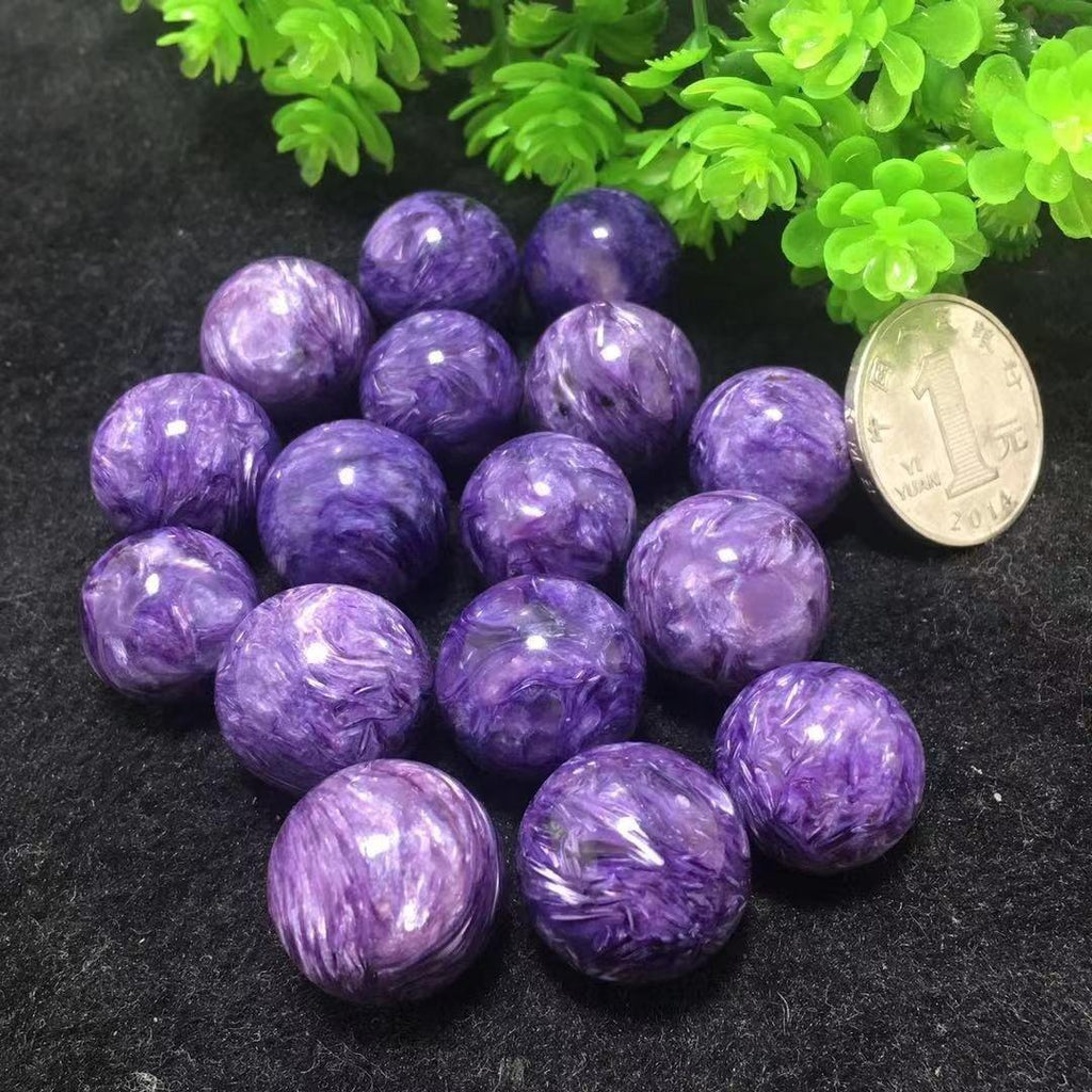 Gem Grade Charoite Spheres 0.6in(1.5cm) -Wholesale Crystals