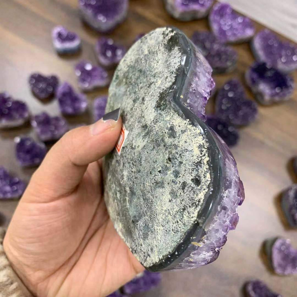amethyst quartz heart stone -Wholesale Crystals