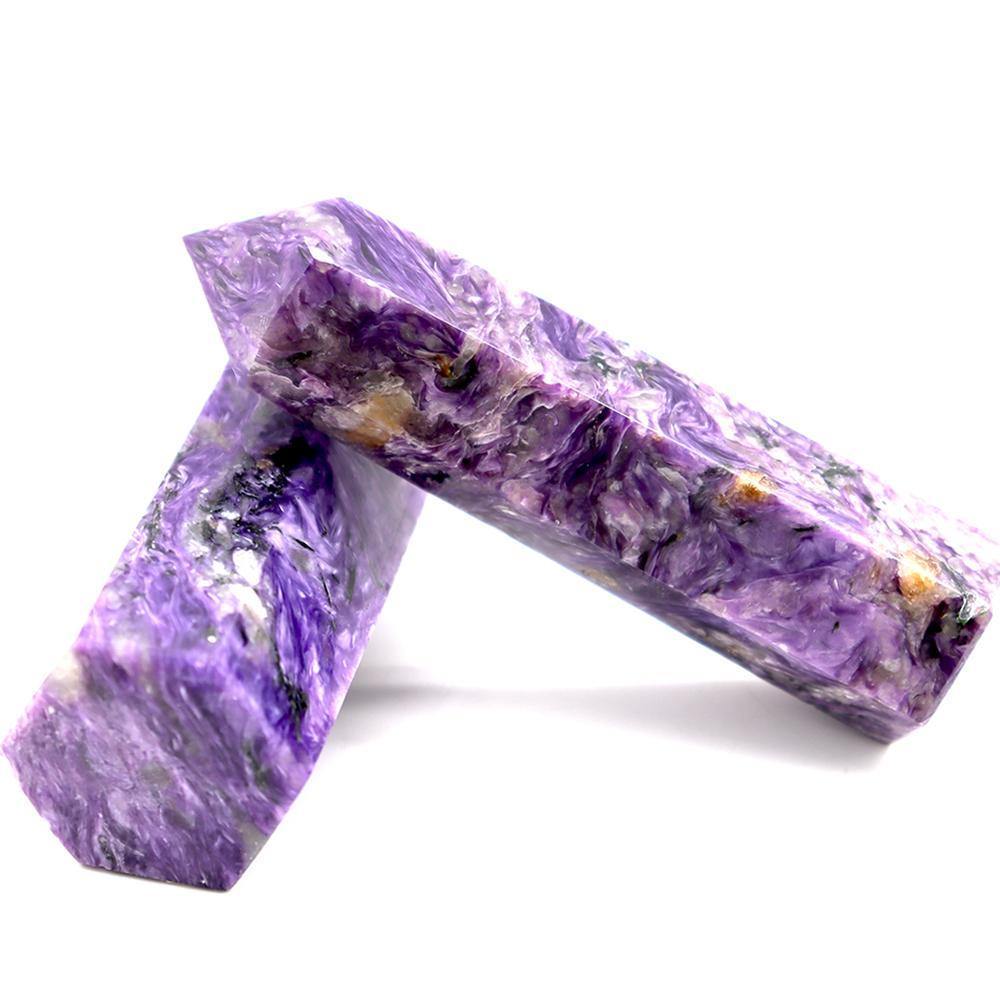 high quality charoite stone point -Wholesale Crystals