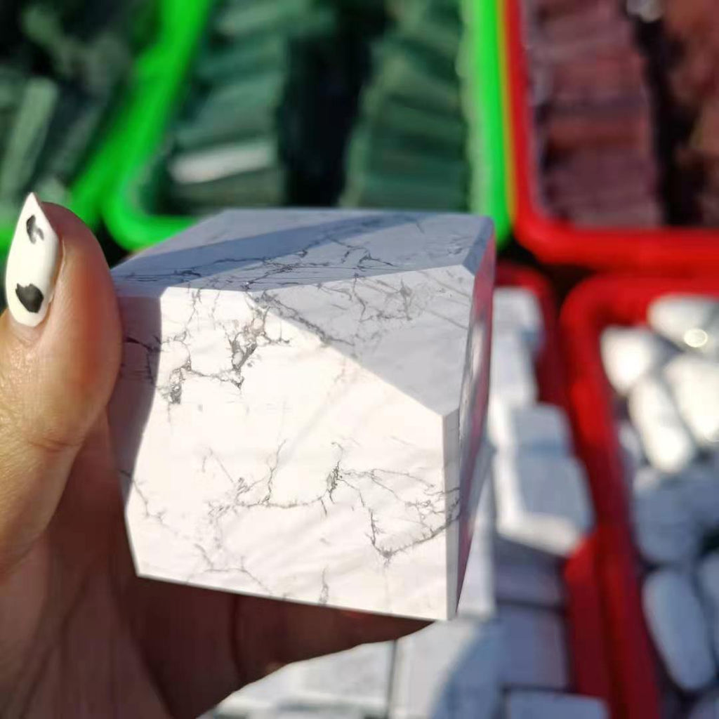 Howlite stone cube -Wholesale Crystals