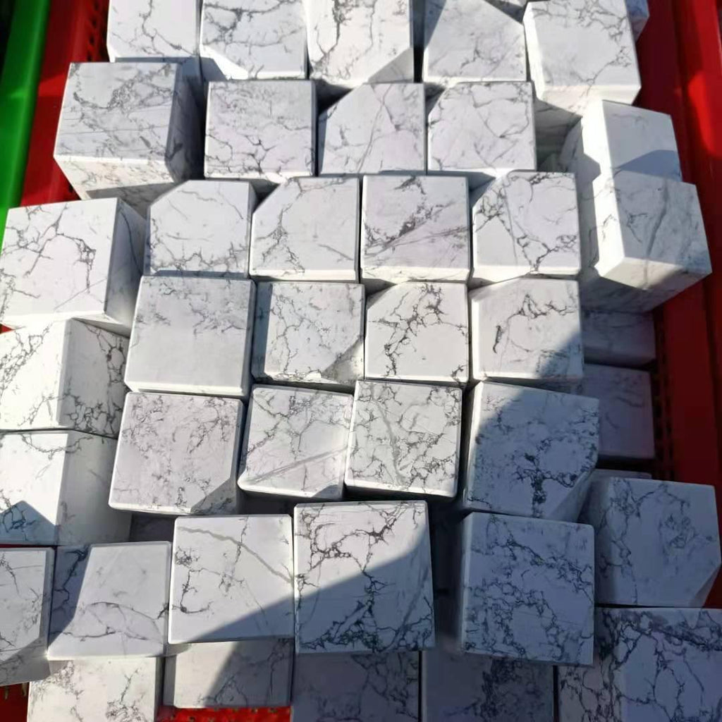 Howlite stone cube -Wholesale Crystals