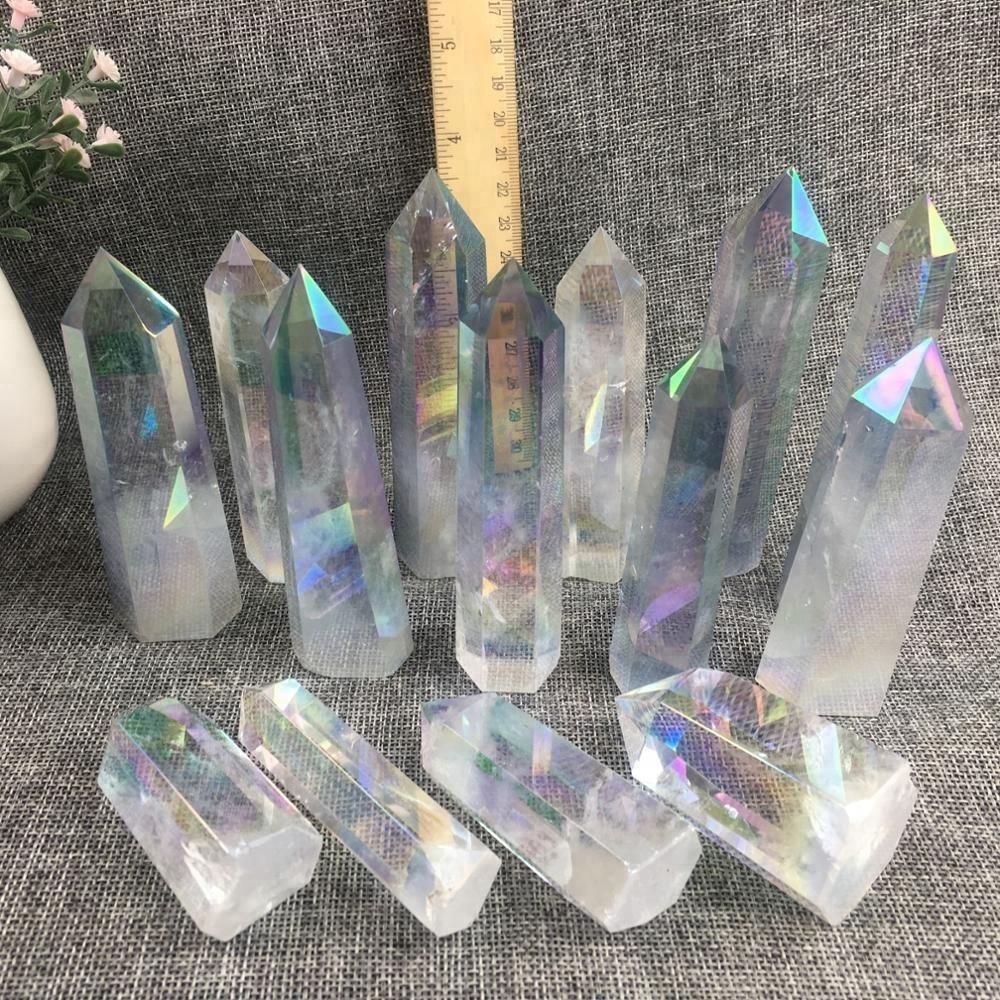 Aura clear quartz point -Wholesale Crystals