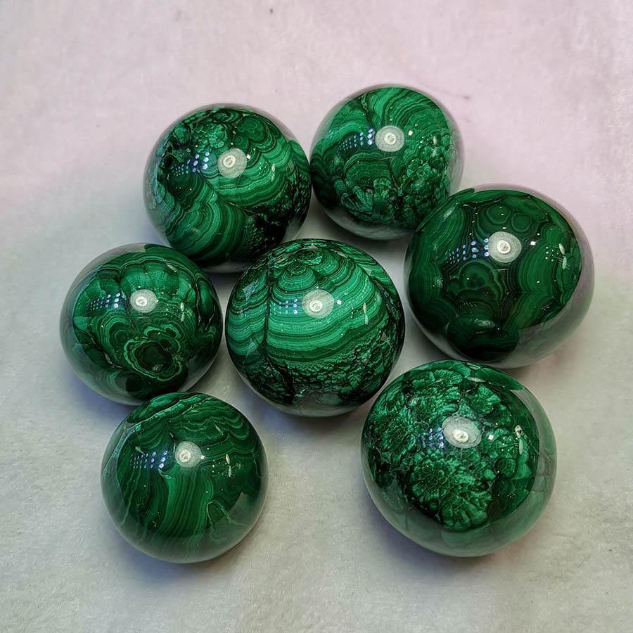 Malachite Spheres Balls -Wholesale Crystals