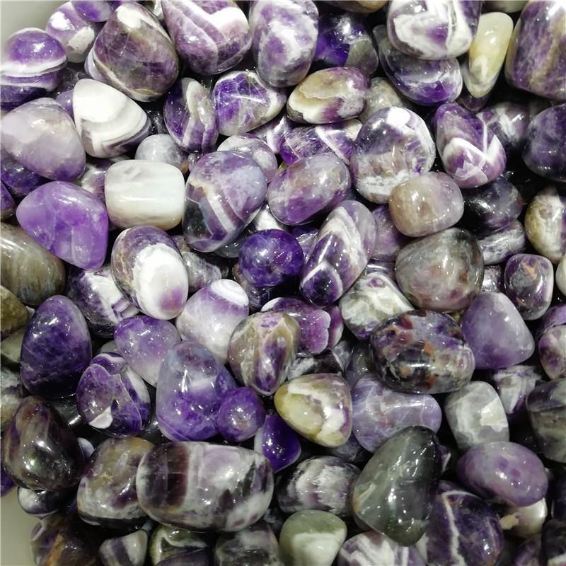 amethyst chevron tumbled stones -Wholesale Crystals