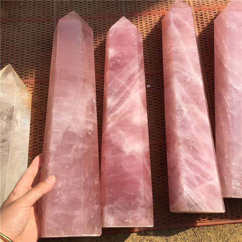Big Rose Quartz Tower -Wholesale Crystals