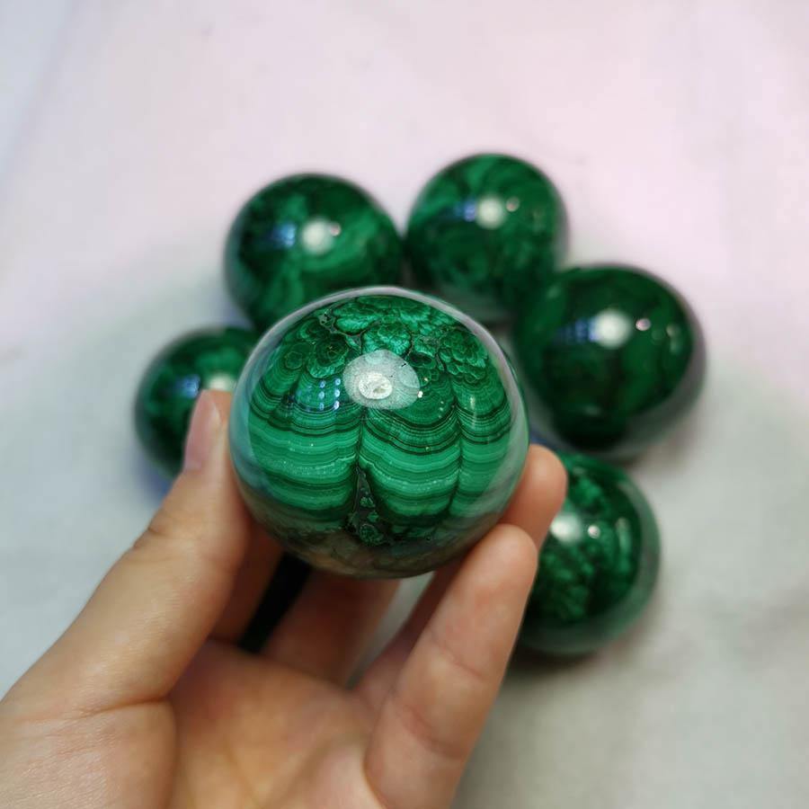 Malachite Spheres Balls -Wholesale Crystals
