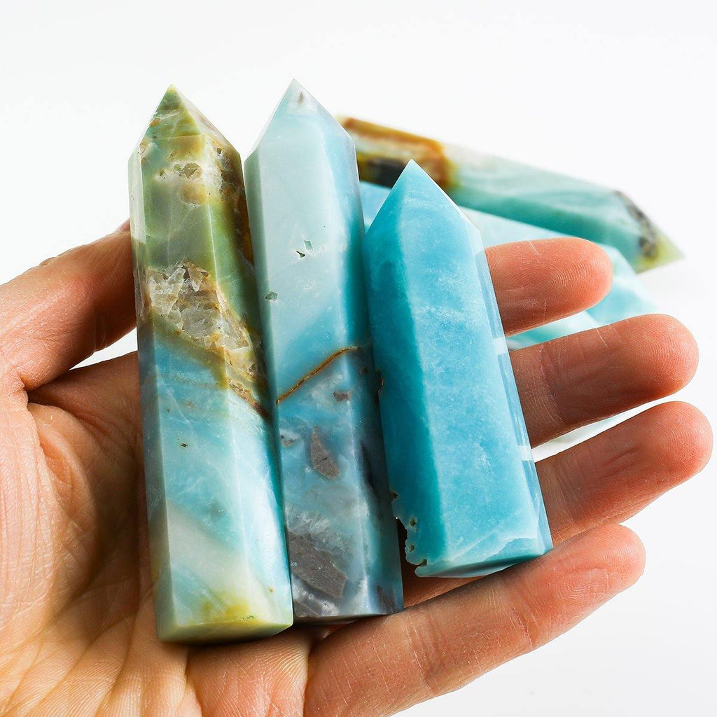 Caribbean Calcite Sky Blue Towers -Wholesale Crystals