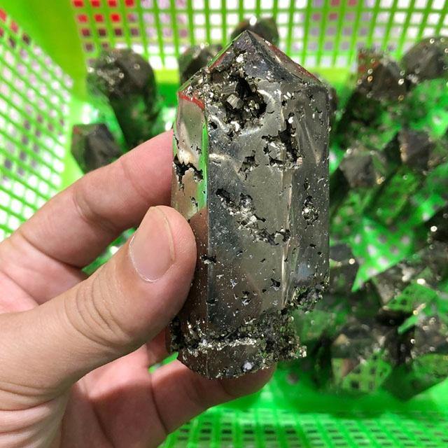 High quality pyrite tower geode -Wholesale Crystals