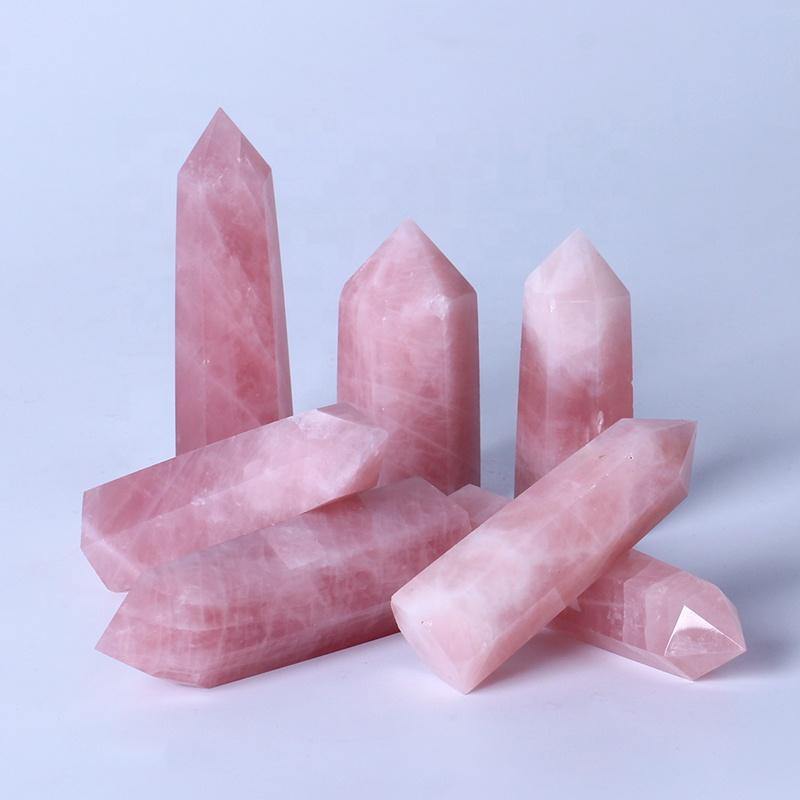 Madagascar rose quartz crystals point 2-3.5in(5-9cm) -Wholesale Crystals