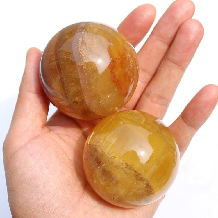 Natural Yellow Fluorite Ball -Wholesale Crystals