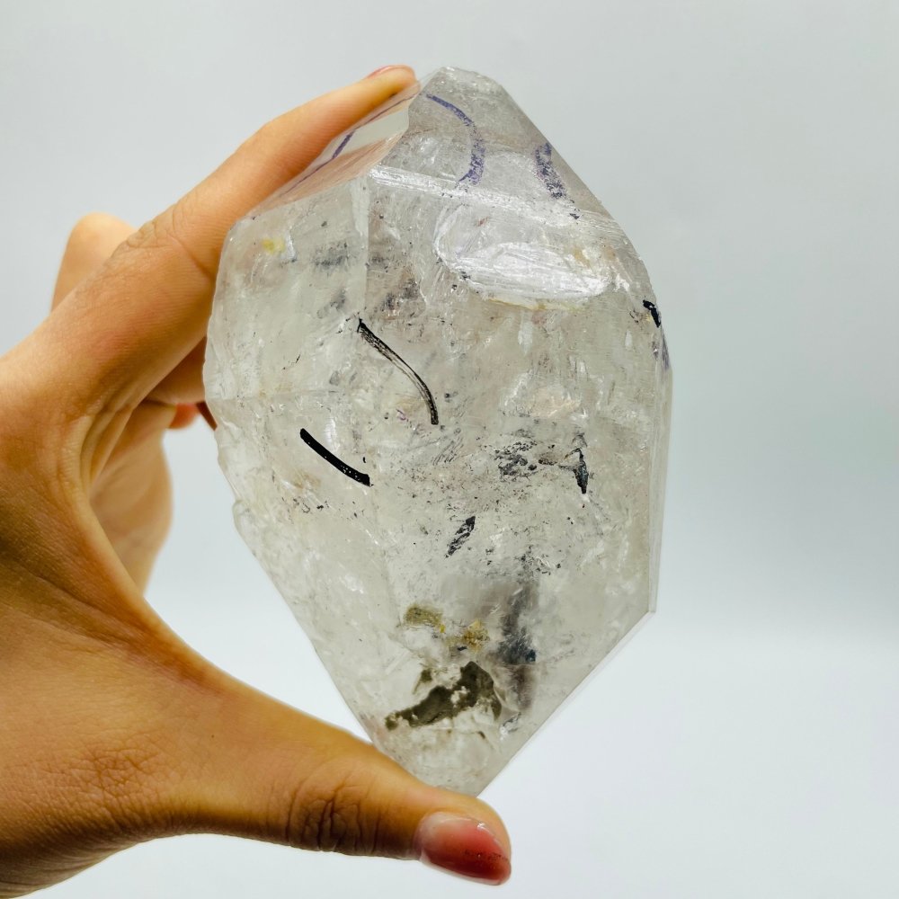 A56 Black Quicksand Large Moving Bubble Enhydro Quartz For Collection -Wholesale Crystals