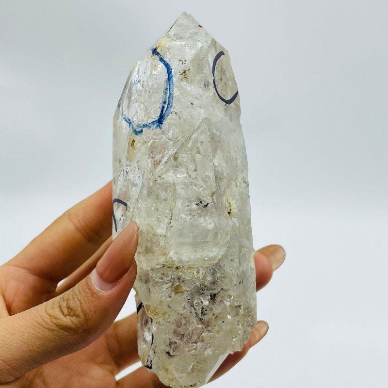 A78 Polished Enhydro Crystal Clear Quartz -Wholesale Crystals