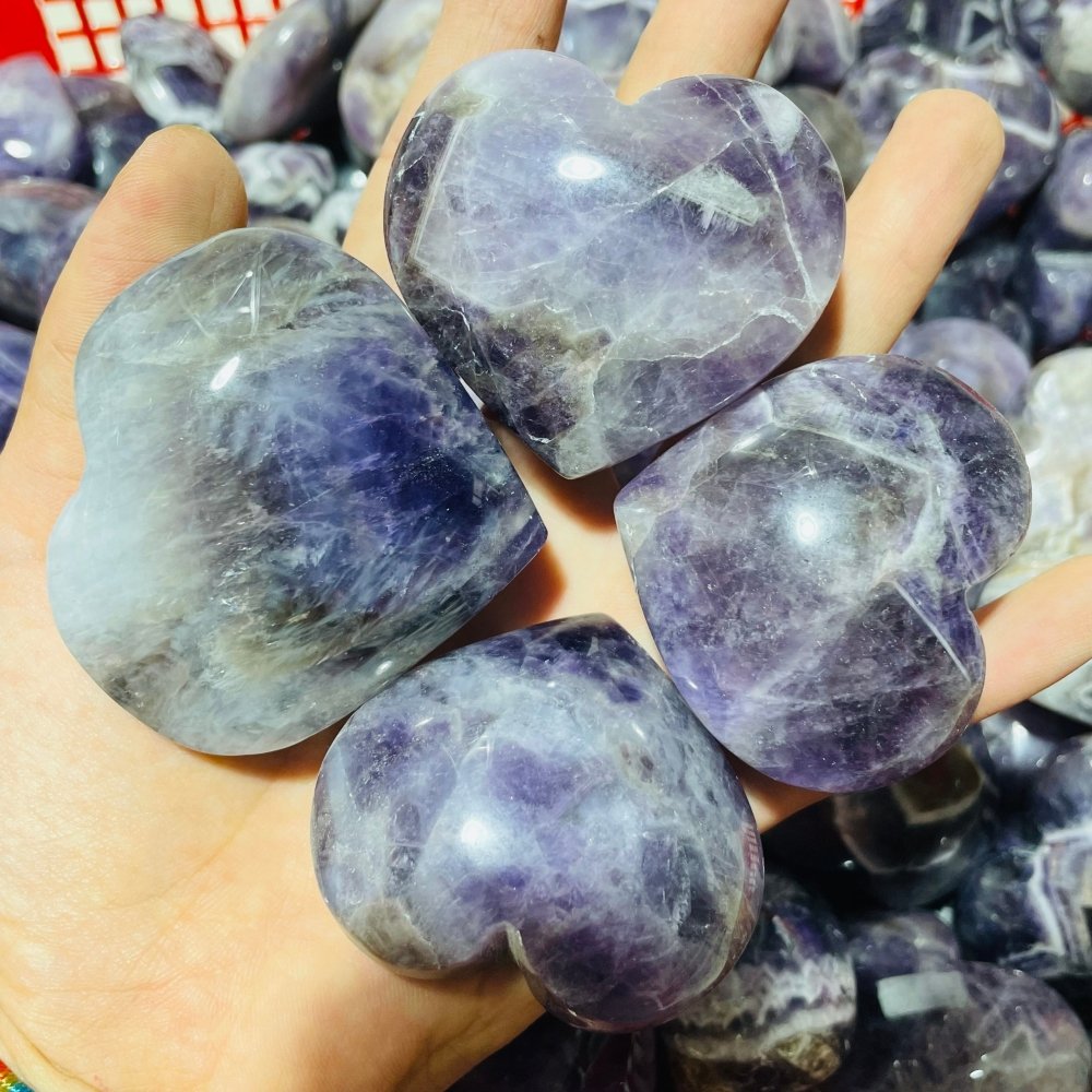 Amethyst chevron heart crystal wholesale -Wholesale Crystals