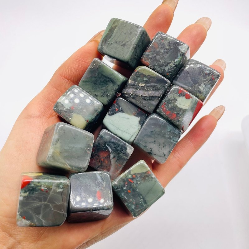 Africa Blood Stone Cube Tumbled Wholesale -Wholesale Crystals