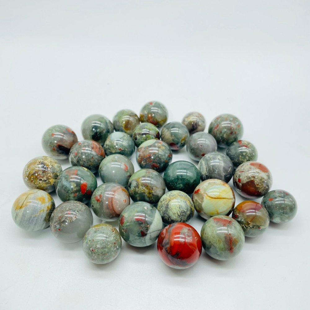 Africa Blood Stone Sphere Ball 0.63-0.9in Wholesale -Wholesale Crystals