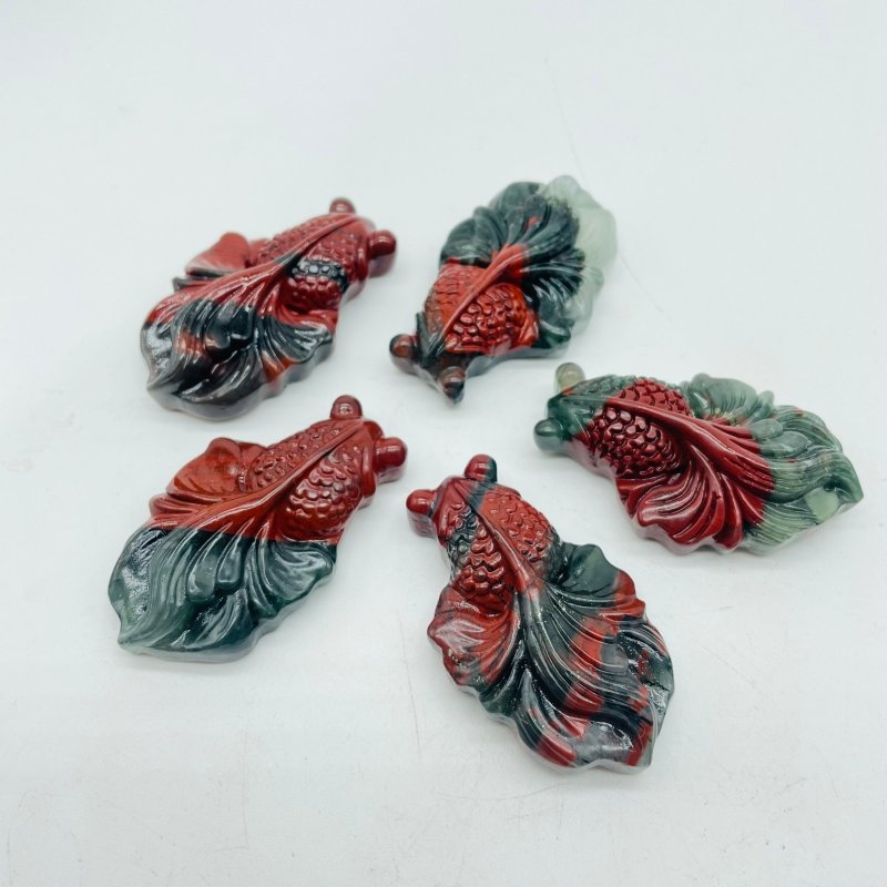 Africa Bloodstone Goldfish Carving Wholesale - Wholesale Crystals