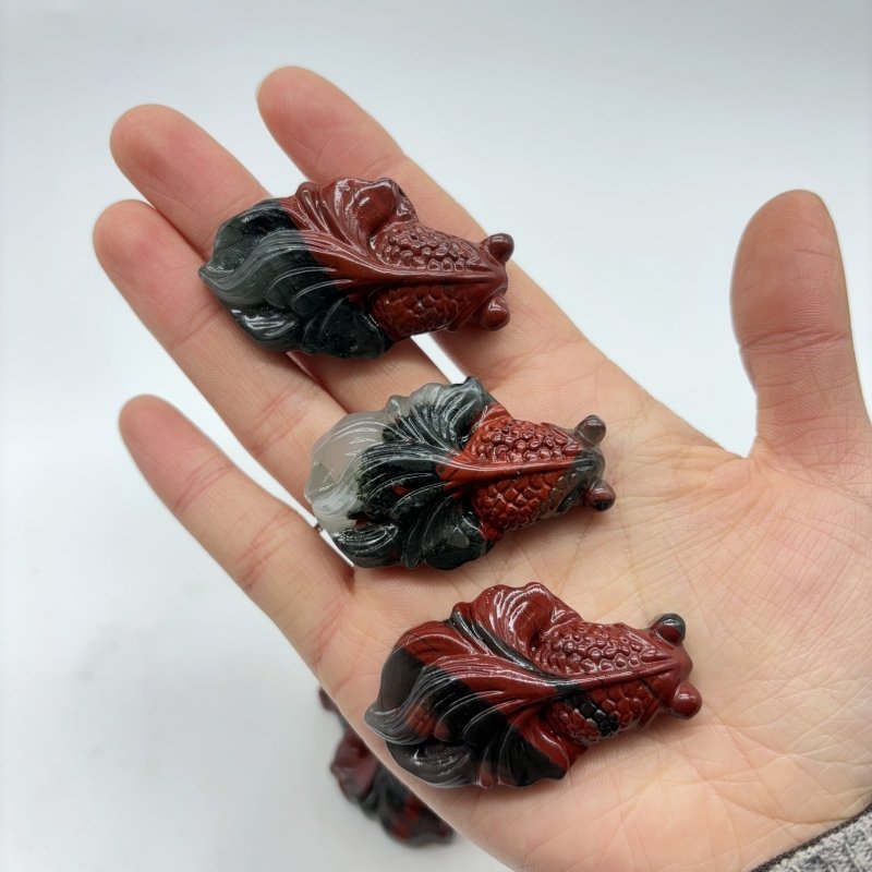 Africa Bloodstone Goldfish Carving Wholesale - Wholesale Crystals