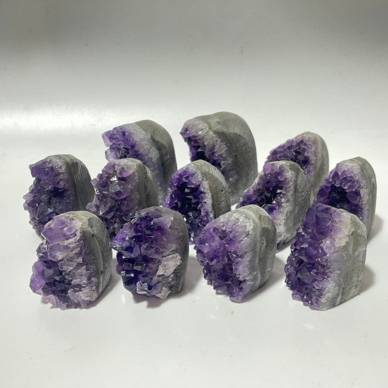 Amethyst Cluster Bottom Cut Stand Amethyst Wholesale -Wholesale Crystals
