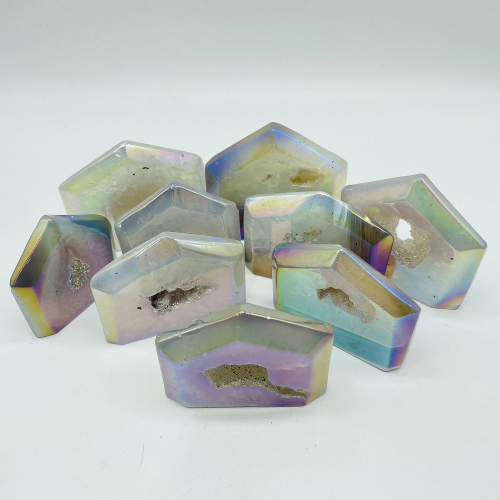 Aura Geode Agate Wide Tower Points Wholesale -Wholesale Crystals