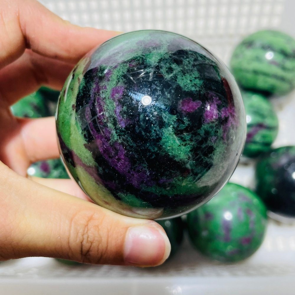 15 Pieces Beautiful Ruby Zoisite Spheres -Wholesale Crystals