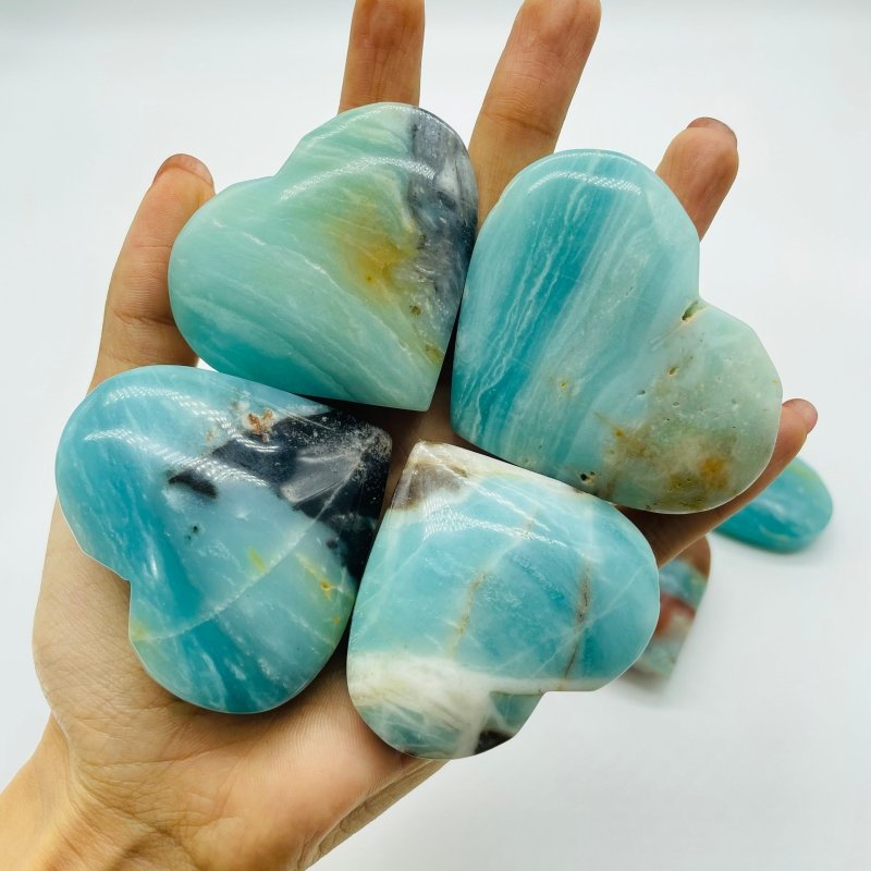 Beautiful Caribbean Calcite Heart Wholesale -Wholesale Crystals