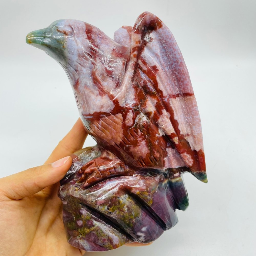 Beautiful Large Ocean Jasper Bird Carving -Wholesale Crystals